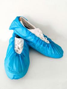 200x Jetables Shoe Cover Bleu Anti Glisse Plastique Nettoyage Overshoes Botte de sécurité 
